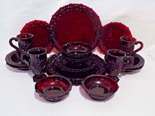 Vintage Avon Cape Cod Ruby Red Place Setting ...