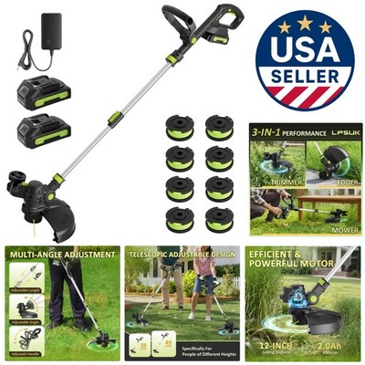 Battery Powered 20V String Trimmer & Mower - Auto Feed, Lightweight Design