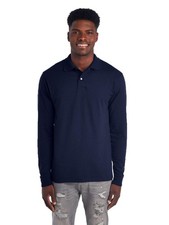 Men's Long Sleeve Polo Shirts, Dri-Power, Sizes S-2X - Jnavy, Large