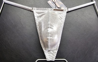 Herren String Tanga mini Badehose Ferien Design Silber Sommeredition S, M, L, XL
