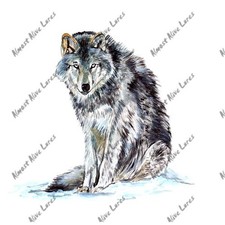 Decal Vinyl Sticker Wolf - Printed Vinyl Decal Made in USA
