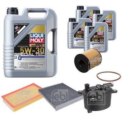 FEBI Inspektionspaket 9L LIQUI MOLY SPECIAL TEC F 5W-30 für Jaguar XF Sportbrake