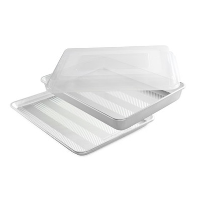 Nordic Ware 3 Piece Prism Natural Aluminum Baking Set, Large, Standard & High Si