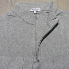 PETER MILLAR Mens XL CROWN COMFORT PULLOVER 1/4 ZIP LIGHT GREY SWEATER PIQUE