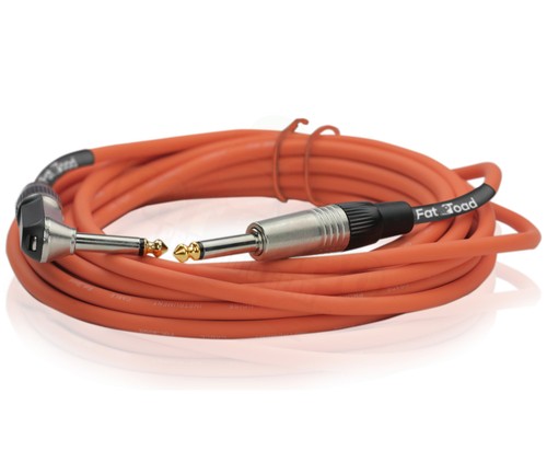 FAT TOAD Guitar Cables Right Angle 20FT 1/4 Jack Cords Instrument Speaker Wires - Picture 5 of 15