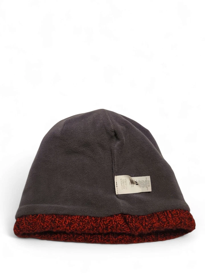 Gorro Under Armour tejido con cable unisex forrado de lana rojo jaspeado invierno Foto 2 de 4