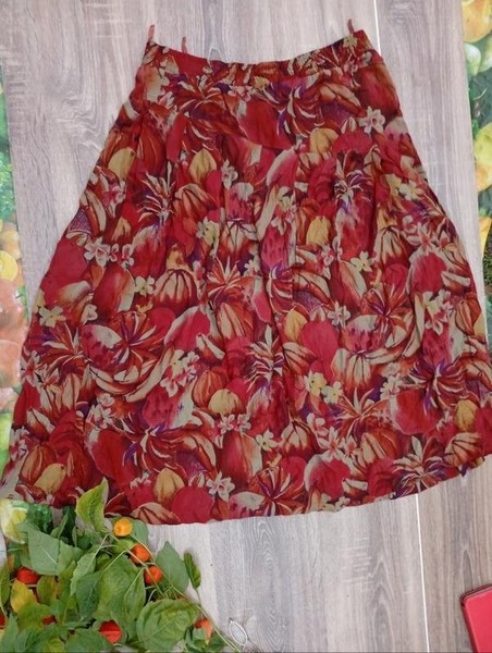 Women American Vintage Skirt Brown Acrylic 38 / M