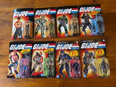 Transformers x GI Joe Retro Carded Lot Of 8 Figures Complete Set Brand New!