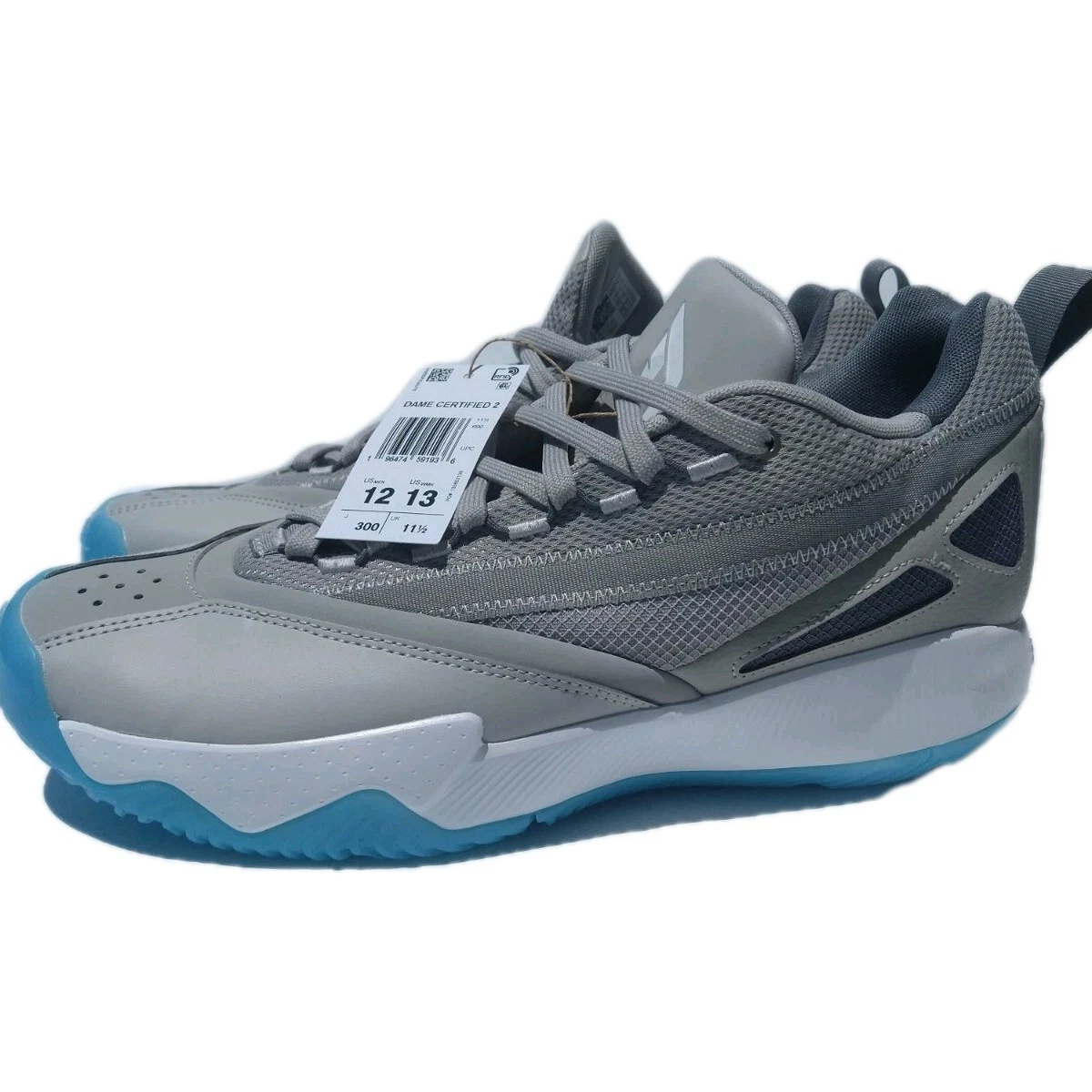 Adidas Dame Certified 2 Low Metal Grey Cloud White Grey Sneakers Adidas Dame Certified 2.0 Colorways - 7 Styles main image 2