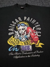 Vintage Graffiti Shirt 90's Size 2XL Railcar Painters Bad To The Bone