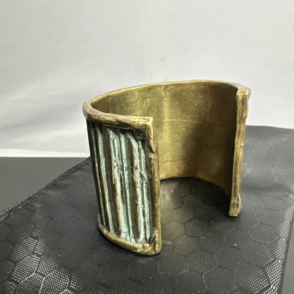 Elaine Coyne Wearable Art Modernist, Lost Wax, Cuff Bracelet - Image 4 of 4