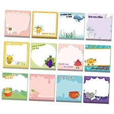 12 Pcs Fun Inspirational Sticky Notes 3 x 3 Inch Motivational Vivid Style