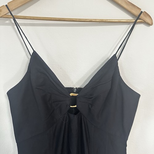Aje Women’s Solstice Strappy Ring Midi Dress Black Size 12 - Foto 6 di 15