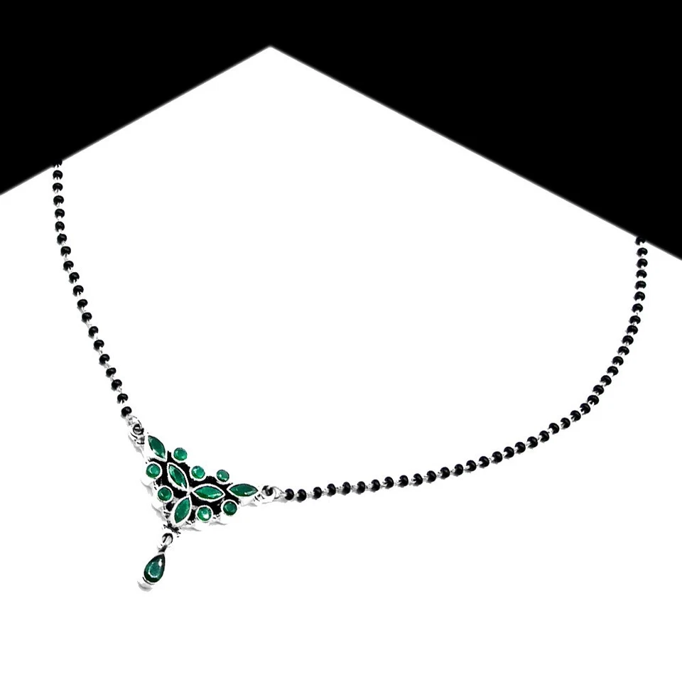 Collar Aventurina Natural 925 Joyería Plata de Ley Gemas Verdes Collar Foto 2 de 4