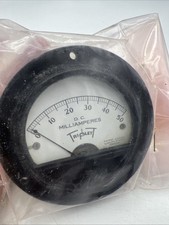 Triplett Model 321-T DC Panel Ammeter 0-50 mA Vintage Industrial Dial Gauge