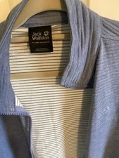 Ladies JACK WOLFSKIN Light Blue Ribbed Fleece size Large 14/16