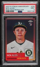 2022 Chrome Platinum Anniversary Rose Gold Refractor 46/75 Nick Allen PSA 9 0xr2
