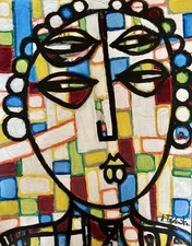 Ara Tevkantz (b. 1956)- Mixed media on paper