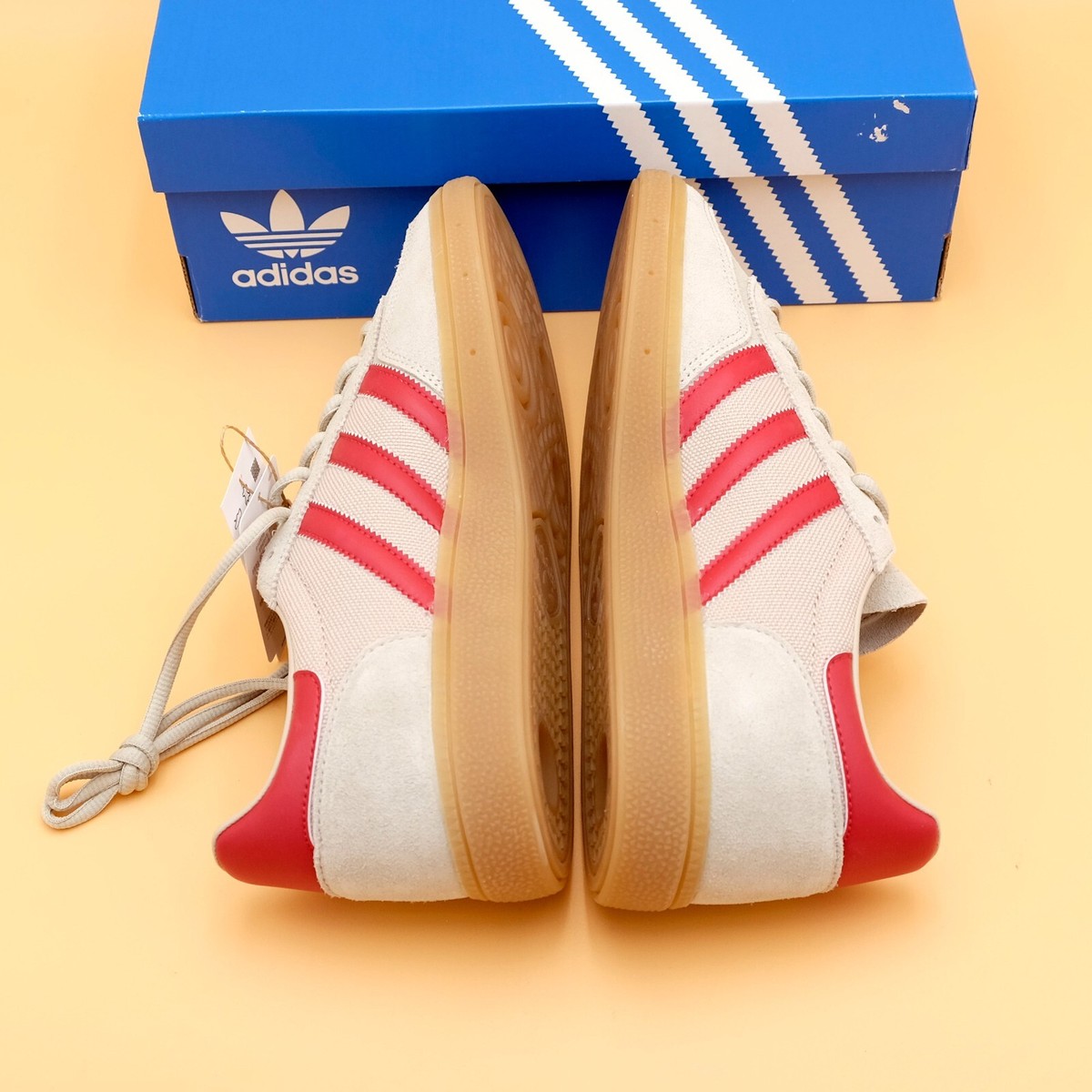 Size 11.5 - adidas Handball Spezial Putty Grey Victory Red for