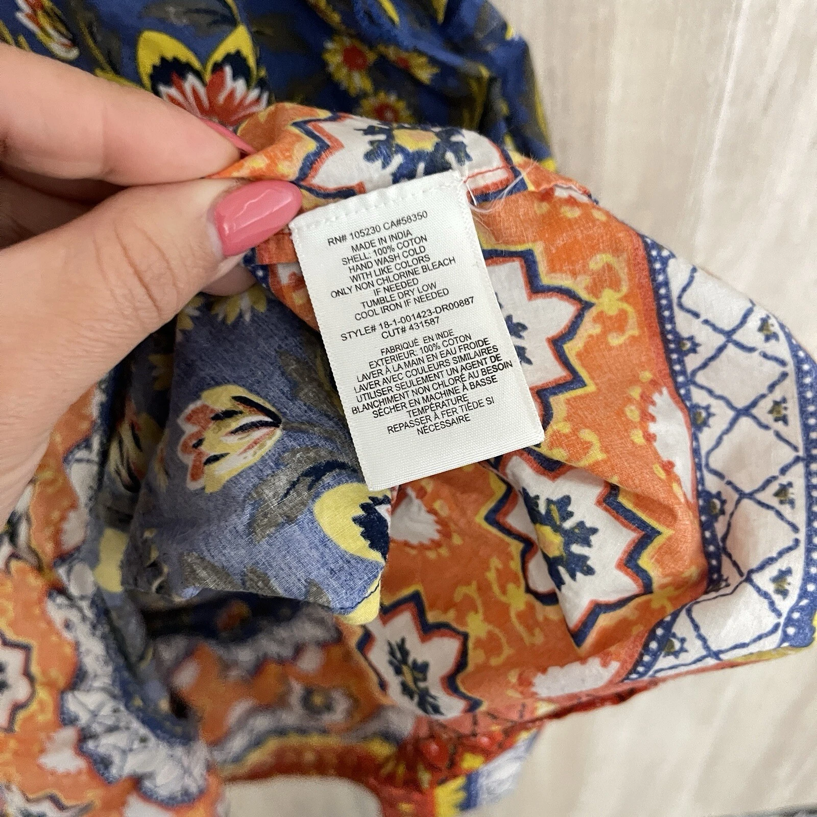 PALM ANGELS Abito donna Joie floreale piccole maniche a campana tasche tropicale boho preppy