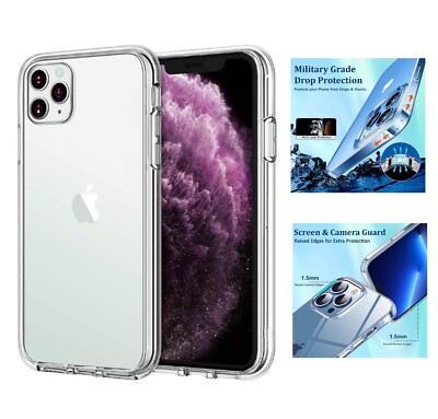 Crystal Clear Hülle für iPhone 12 11 Pro Max X XR XS 7 8 SE 6S 6 Stoßfest Cover