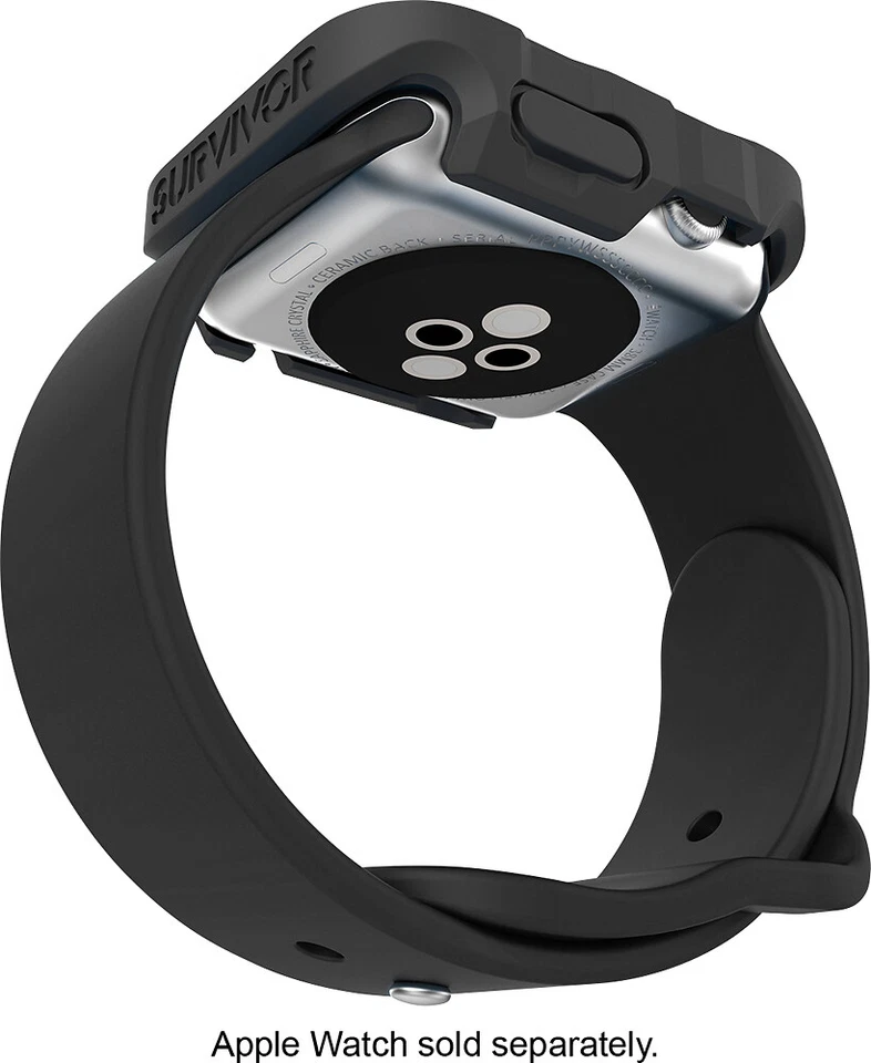 GRIFFIN APPLE WATCH 1 / 2 / 3 38MM SURVIVOR TACTICAL IMPACT PROTECT CASE | BLACK - Image 3 of 4