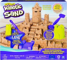 Kinetic Foam Kinetic Sand - Beach Sand Kingdom Playset with 3lbs of Beach Sand