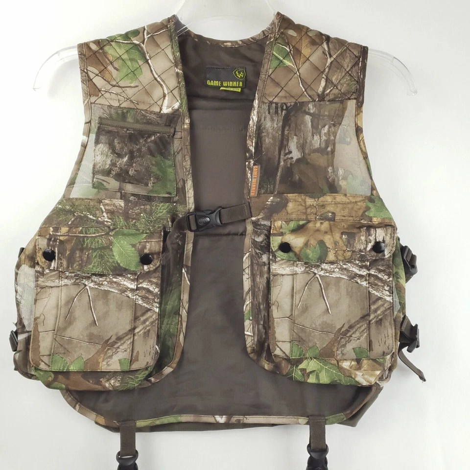Game Winner Hunting Vest with Padded Seat Mens One Size Polyester Camouflage - Image 3 of 4