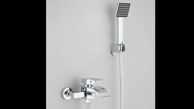 Rubinetti Doccetta Bagno Rubinetto Vasca Con Doccetta A Mano - Miscelatore Monocomando, Effetto Cascata, 3 Funzioni, Ottone Cromato Rubinetti Per Vasca A Cascata - Foto 10