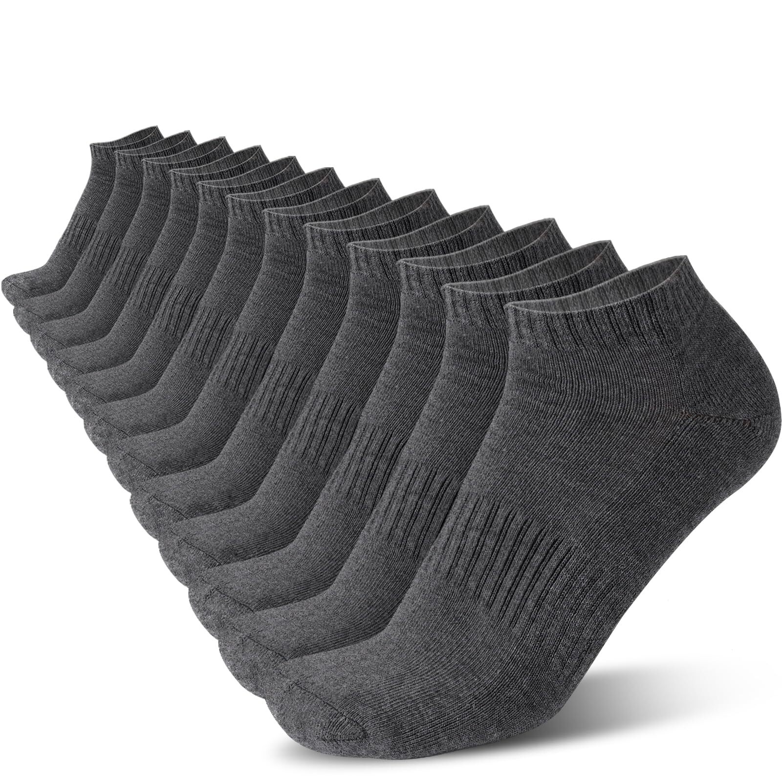 OnniHazo Mens Ankle Cotton Socks Athletic Running Cushioned Breathable Low Cu...