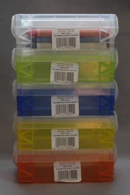 Super Stacker Bundle of 6 Choose Color Locking Lid Crayon Box Storage #38200 NEW