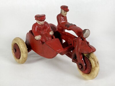 Lot 7520 Hubley USA Motorcycle with side car , Motorrad m. Beiwagen - um 1935