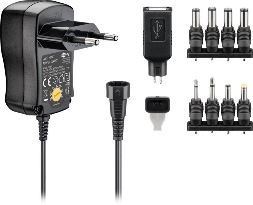 Thumbnail - Ecofriendly Universal Netzteil 600 Ma 3-12 V Mit 8 Dc + 1 Usb Adapter