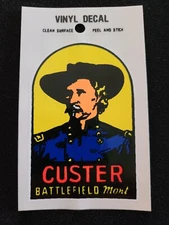 Custer Battlefield Montana Vintage Travel Souvenir Decal /Window Sticker 