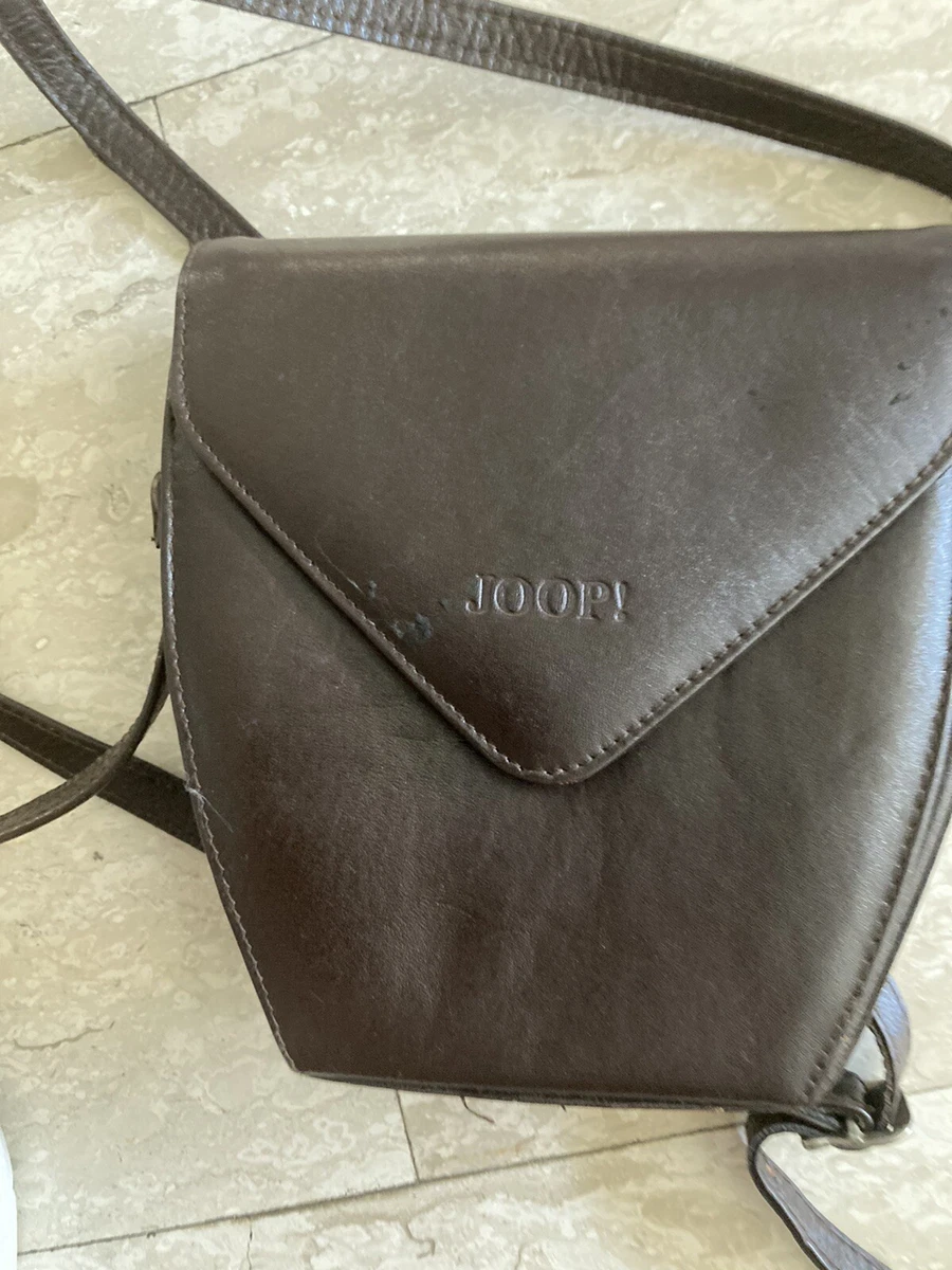 Joop Brown Leather Cross Body Purse Bag Good Condition