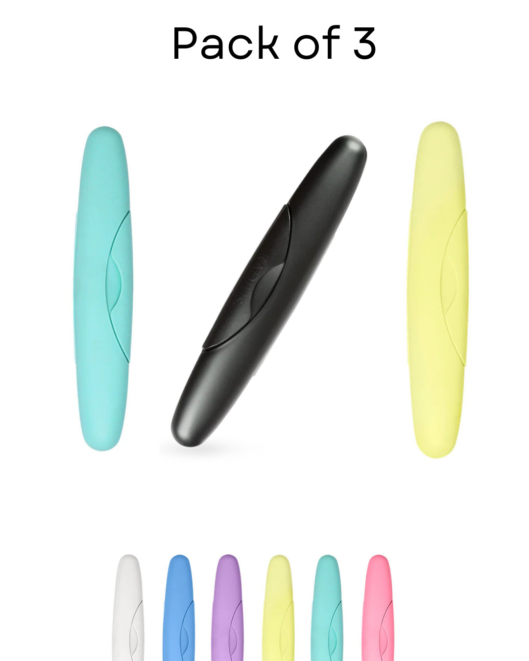 Radius Toothbrush Case (Assorted Colors)-Pack of 3| in varia