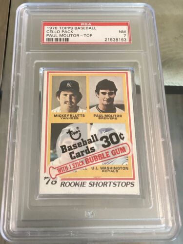 1978 Topps Baseball Cello Pack Molitor Trammell Rookie On Top Psa 7 Free Ship