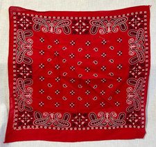 Vintage Tower Red Bandana Paisley Guaranteed Fast Color All Cotton RN 13960