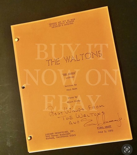“The Waltons” reproduction script THE SEARCH “ Earl Hamner, Ellen Corby +extras - Picture 2 of 12