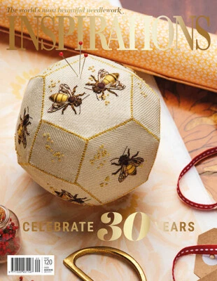 Inspirations Embroidery Magazine: Issue #120 (Oct'23) Celebrate 30 years inc P&P