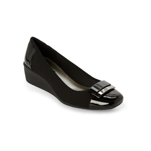 Waverly Black Fabric Anne Klein Wedge Pump | eBay