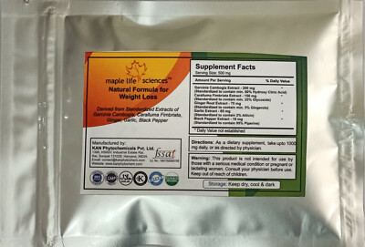 Garcinia Cambogia, Caralluma Fimbriata, Ginger, Garlic, Piperine : Weight loss