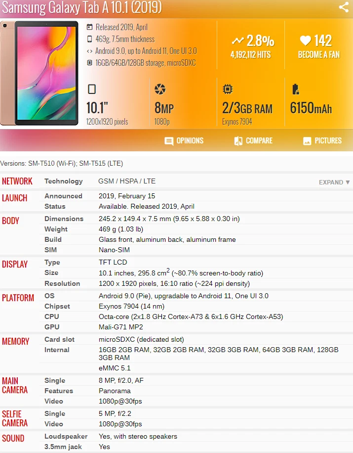 For Samsung Galaxy Tab A T515 S5E / S6 Lite P615 Tablet Leather Folio Case Cover - Image 4 of 4