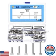 DTGN 50Pcs M6 Metric Screw Assortment, M6 Bolts Socket Head Screws, 304 Stain