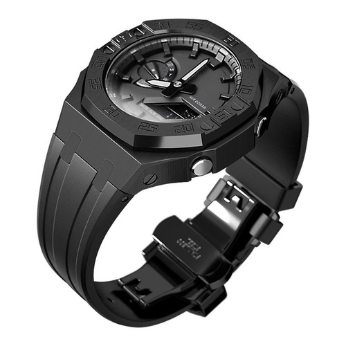 Premium Stainless Steel Case + Silicone Strap AP Mod Kit Set for G-Shock GA-2100 - Picture 18 of 77