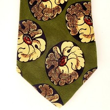 Burberry of London Floral Classic Silk Tie Made in USA