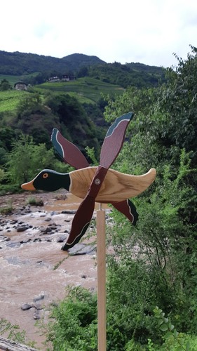 SEGNAVENTO ANIMATO -Anitra Germano-100% handmade in Italy - Imagen 3 de 4