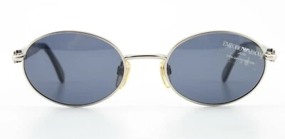EMPORIO ARMANI Sonnenbrille 083-S 881 Large Silber Grau Metall Rahmen Oval c1998 - Bild 1 von 4