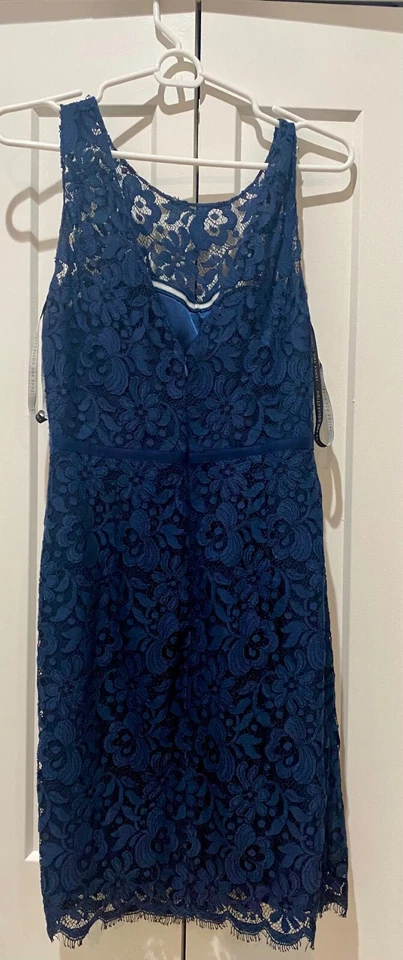 Vestido de dama de honor jenny yoo - azul marino, alta costura talla 8, a medida Foto 2 de 3