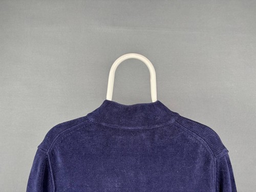 Aeronautica Militare Mens Sweatshirt Size L Blue Cotton Long Sleeve Quarter Zip - Picture 9 of 9